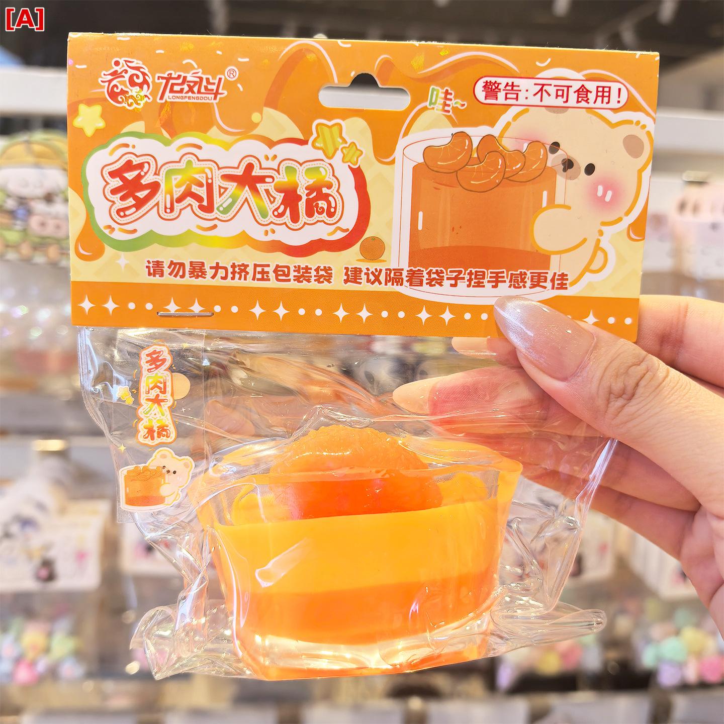 おもちゃ 子供用 減圧玩具 多肉植物 オレンジ色 スクイーズ 触り心地 柔らかい ストレス解消 グッズ 暇つぶし 癒し 雑貨 フィジェットトイ 玩具 握る ぷにぷに 感覚遊び 知育玩具 集中力向上 室内遊び 景品 プレゼント ギフト 贈り物 楽しい 面白 felicitastore-10206714 felicitastore パッケージ画像