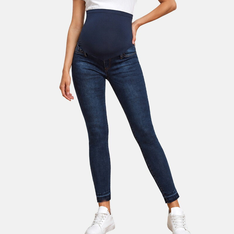 マタニティパンツ レディース デニム ハイウエスト ズボン 妊婦用 ボトムス ジーパン ジーンズ 秋冬 伸縮性 ストレッチ タイトフィット 美脚 着痩せ 細見え 体型カバー お腹周り ゆったり 大きいサイズ プラスサイズ カジュアル 普段使い 動きやすい