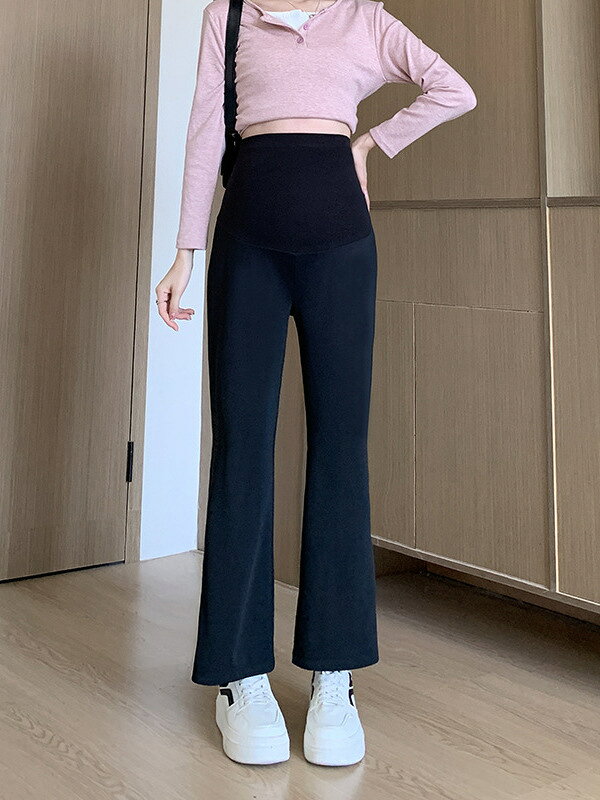 マタニティパンツ レディース 妊婦用 ズボン 9分丈 クロップドパンツ ボトムス ゆったり 大きいサイズ 体型カバー 着痩せ 細見え お腹周りカバー 伸縮性 ストレッチ素材 柔らかい 快適 産前産後 普段使い 通勤用 カジュアル シンプル 無地 美脚 落