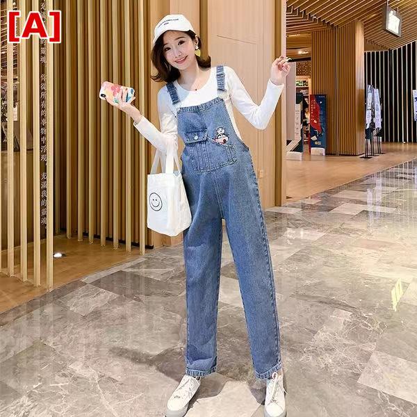 サロペット レディース 妊婦服 セットアップ 春秋 デニムパンツ 2点セット マタニ...