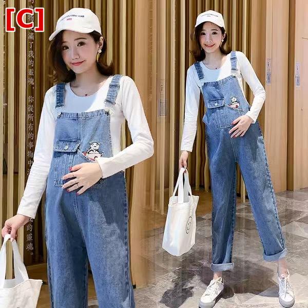 サロペット レディース 妊婦服 セットアップ 春秋 デニムパンツ 2点セット マタニ...