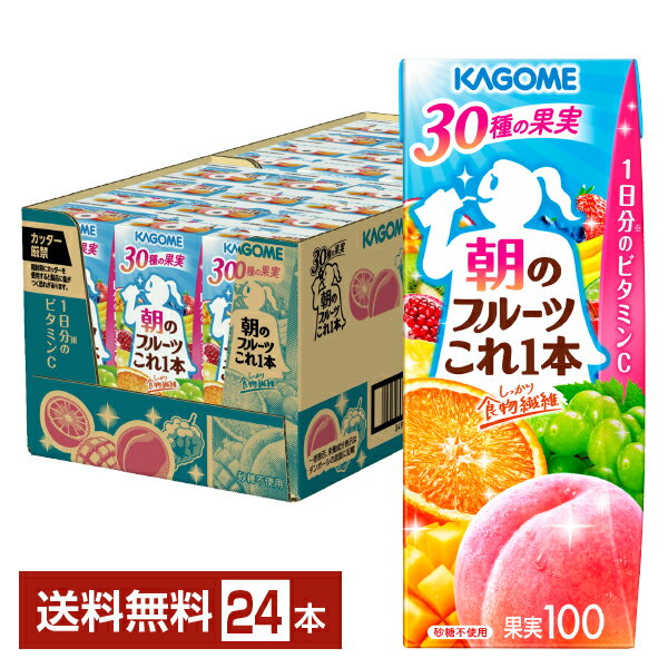 カゴメ 朝のフルーツこれ1本 200ml 紙パック 24本 1ケース【送料無料（一部地域除く）】