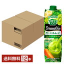 カゴメ 野菜生活100 Smoothie グリーンスムージー グリーンキウイMix 1000g LLプリズマ容器 紙パック 6本×2ケース（12本） 野菜ジュース