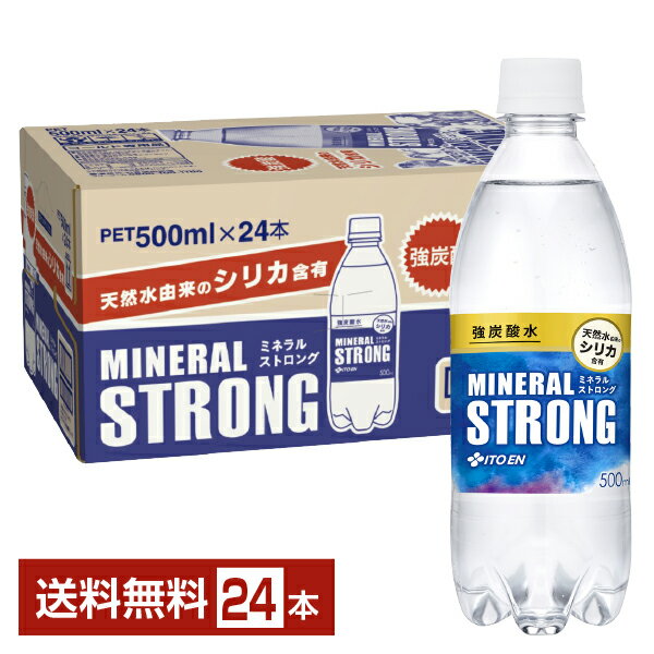 伊藤園 ミネラルストロング 強炭酸水 500ml ペットボトル 24本 1ケース【送料無料（一部地域除く）】 ミネラルSTRONG