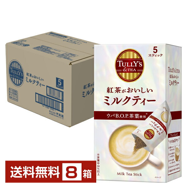 伊藤園 タリーズティー 紅茶がおいしいミルクティー スティック 18g×5本 8箱 1ケース 【送料無料（一部地域除く）】 TULLYS＆TEA 粉末 インスタント