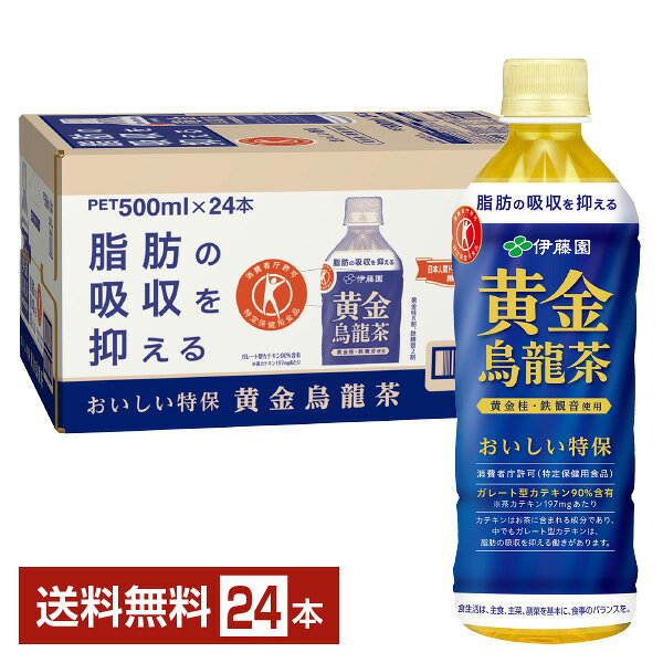 乐天商城 - 特定保健用食品 伊藤園 黄金烏龍茶 500ml ペットボトル 24本 1ケース トクホ 【送料無料（一部地域除く）】ウーロン茶