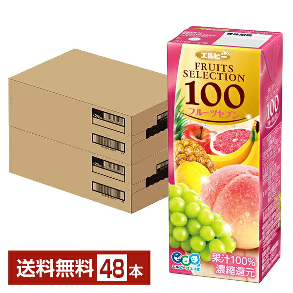 エルビー フルーツセレクション フルーツセブン100 200ml 紙パック 24本×2ケース（48本）【送料無料（一部地域除く）】 果汁入り飲料 ミックスジュース
