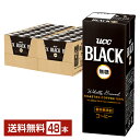 UCC ブラック 無糖 200ml 紙パック 24本×2ケース(48本)【送料無料(一部地域除く)】 ユーシーシー ucc BLACK無糖