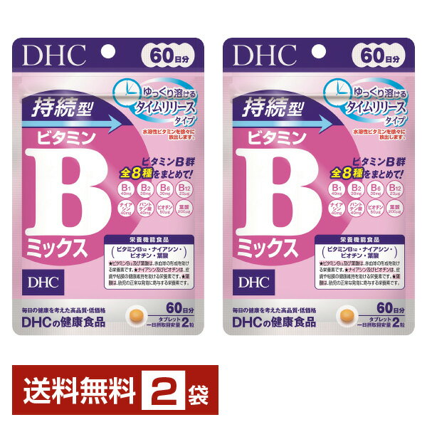 栄養機能食品 DHC 持続型ビタミンBミックス 120粒（60日分） ×2袋【送料無料】 ディーエイチシー【ゆうパケット/箱なし/代引不可※自動キャンセル】