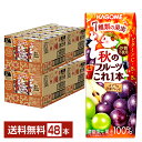 季節限定 カゴメ 秋のフルーツこれ一本 ぶどう&洋梨ブレンド 200ml 紙パック 24本×2ケース(48本)【送料無料(一部地域除く)】