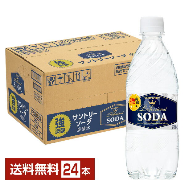 サントリー ソーダ 490ml ペットボトル 24本 1ケース 【送料無料（一部地域除く）】