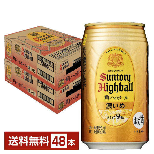 サントリー 角ハイボール 濃いめ 350ml 缶 24本×2ケース（48本）【送料無料（一部地域除く）】 サントリービール 角瓶