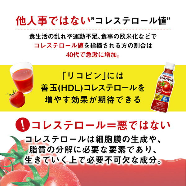 機能性表示食品 カゴメ トマトジュース 低塩 高リコピントマト使用 265gペットボトル 24本 1ケース【送料無料（一部地域除く）】 2