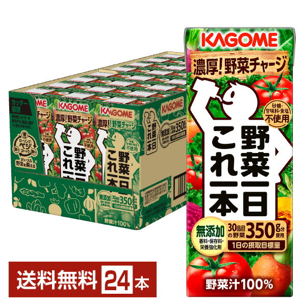 カゴメ 野菜一日これ一本 200ml 紙パック 24本 1ケース【送料無料 一部地域除く 】 野菜ジュース