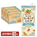 マルサン 毎日おいしい ローストアーモンドミルク 砂糖不使用 1L 紙パック 1000ml 6本×3ケース（18本） 【送料無料（…