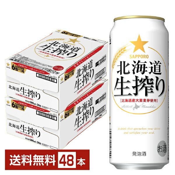 サッポロ 北海道 生搾り 500ml 缶 24本×2ケース（48本） サッポロビール 発泡酒