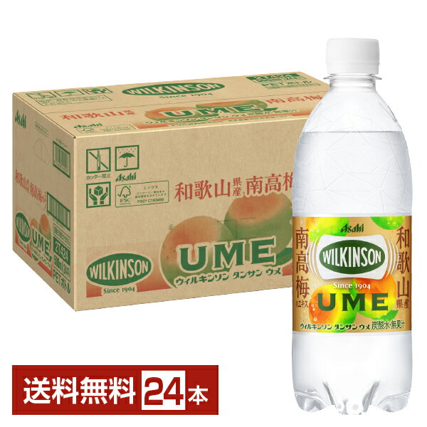 アサヒ ウィルキンソン タンサン ウメ 500ml ペットボトル 24本 1ケース 【送料無料（一部地域除く）】