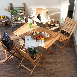 ニノ 折りたたみテ-ブルチェア5点セット 2セット NX-801 NX-802 東谷 イス 机 アウトドア ベランダ 屋上 おしゃれ【メーカー直送代引き不可】【北海道・沖縄・離島送料別途お見積り】