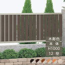 フェンス 建築基準法対応 目隠し おしゃれ DIY ガーデン 庭 四国化成【クレディフェンスHG 12型 本体 H1000×W1998 木彫カラー CHGF12-1020 1枚】