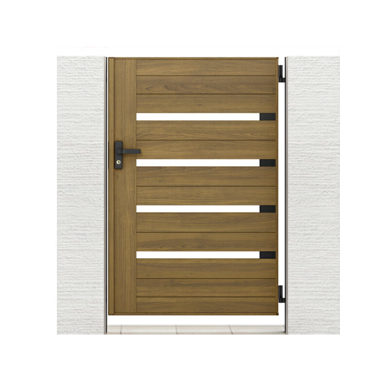 LIXIL リクシル 開き門扉AA YS1型(木調) 片開き 07-12 柱使用 ラッピング形材柱 扉1枚寸法 700×1200 シ..