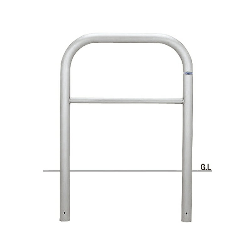 帝金 テイキン バリカー横型 スタンダード ステンレスハイショルダータイプ φ60.5 H800 横桟付 固定式 W750mmxH800mm SY82-A3