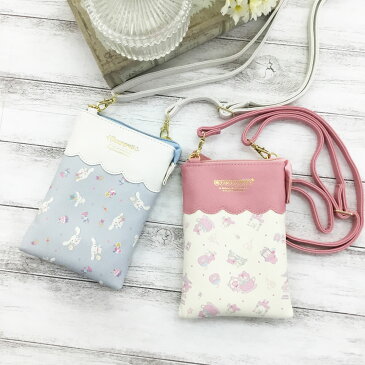 サンリオキャラクター スマホポシェット マイメロディ シナモロール サンリオ 可愛い 刺繍 キャラクター お財布ポシェット 便利 スマートフォンポシェット かわいい サンリオ シナモン マイメロ スマホケース キャッシュレス