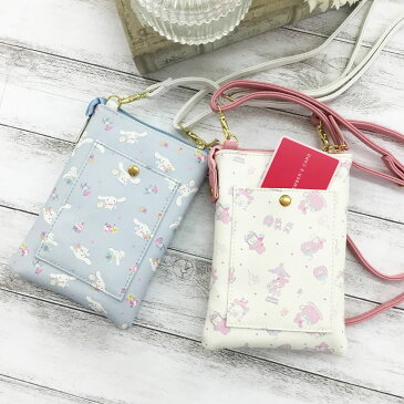 サンリオキャラクター スマホポシェット マイメロディ シナモロール サンリオ 可愛い 刺繍 キャラクター お財布ポシェット 便利 スマートフォンポシェット かわいい サンリオ シナモン マイメロ スマホケース キャッシュレス