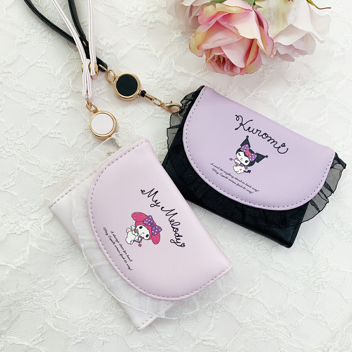 マイメロディ クロミ フリル チェキ&パスケース マイメロ かわいい サンリオ レディース グッズ 定期入れ プレゼント 大人 プレゼント 誕生日 女性 彼女 可愛い パスケース ギフト 地雷系 量産系 オタ活 推し活 チェキホルダー チェキケース 新学期 通学 新生活のサムネイル