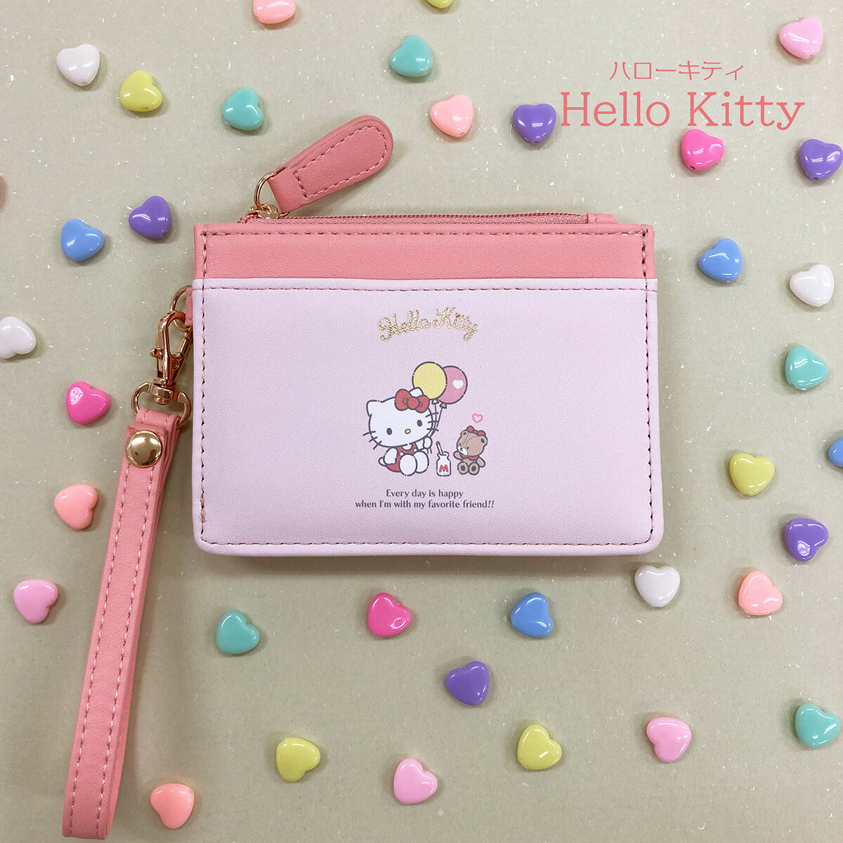 フェリッシュのサンリオキャラクターズ 公式 公認 フラグメントケース フラグメント ワンポイント サンリオ パスケース ハローキティ キティ シナモロール シナモン クロミ マイメロディ マイメロ かわいい キャッシュレス レディース コンパクト カードケース 通勤 通学 新生活｜アングル3