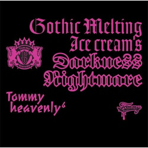 ゴシック・メルティング アイスクリームス・ダークネス”ナイトメア” (通常盤)Tommy heavenly6トミーヘブンリー とみーへぶんりー　発売日 : 2009年2月25日　種別 : CD　JAN : 4562104045494　商品番号 : DFCL-1535【商品紹介】川瀬智子のもうひとつのソロ・プロジェクト、Tommy heavenly6の初のベスト盤です!2003年発表のデビュー作「Wait till I can dream」から、「PAPERMOON」までのヒット・シングルを網羅。Tommyのダーク・サイドを描く'クールでヘヴィなサウンド'がお出迎えします!【収録内容】CD:11.Wait till I can dream2.Hey my friend3.Ready?4.I'm Gonna SCREAM+5.pray6.Lollipop Candy□BAD□girl7.I□Xmas8.Heavy Starry Chain9.PAPERMOON10.LCDD11.Roller coaster ride→12.fell in love with you13.GIMME ALL OF YOUR LOVE!!14.GOING 2 MY WAY!15.□Wanna be your idol□16.Lucky me17.+gothic Pink+18.2Bfree19.Unlimited Sky ★BONUS TRACK★