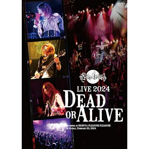 Live 2024 -Dead or Alive- (数量限定版)Mardelasマーデラス まーでらす　発売日 : 2024年9月25日　種別 : DVD　JAN : 4988003888978　商品番号 : KIBM-91108【収録内容】DVD:11.LAST ROUND SURVIVOR2.千羽鶴 -THOUSAND CRANES-3.G-METAL4.CLEOPATRA5.DAYBREAK6.THE FOX AND THE GRAPES7.FORCE & JUSTICE8.蛇に牡丹 -SNAKE & PEONY-9.神風10.PHANTASIA11.STRIKE THE BEAST12.APOCALYPSE13.DRUM SOLO14.GUITAR SOLO15.ECLIPSE16.STRING OF LIFE17.PATRIOT ANTHEM18.SPIDER THREAD19.ICE-PICK20.BULLSEYE21.MARDELAS THE THIRD22.WORLD VS HONOR -仁義なき世界-23.COMA24.BURN OUT!25.LINK