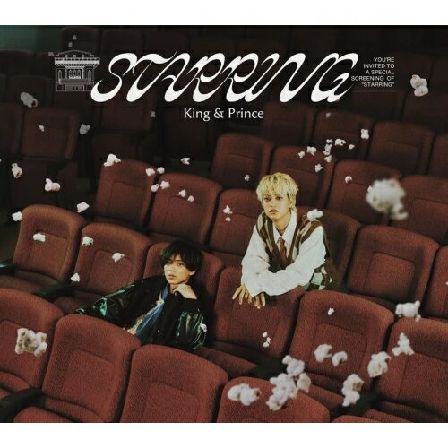 STARRING (CD+Blu-ray) (初回限定盤B)King & Princeキングアンドプリンス きんぐあんどぷりんす　発売日 : 2025年12月24日　種別 : CD　JAN : 4988031820896　商品番号 : UPCJ-9067【商品紹介】King & Princeの7枚目のアルバムが発売決定!今作のテーマは(映画)。収録曲を架空の映画の主題歌に見立て、その映画のポスター・特報全てを制作。King & Princeの二人だから実現できた前代未聞のコンセプトアルバム『STARRING』。新曲「Theater」、16thシングル「HEART」、17thシングル「What We Got 〜奇跡はきみと〜 / I Know」を含む全12曲収録。【収録内容】CD:11.Theater2.Sunset3.Stereo Love4.this time5.だんだん6.Darling7.4月1日8.希望の丘9.HEART10.I Know11.What We Got 〜奇跡はきみと〜12.MEET CUTEBD:21.King & Princeのお互いにバレずにミッションをこなせ!
