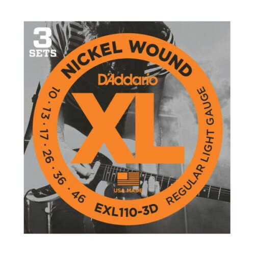 D'Addario ꥪ 3åȥѥå 10-46 EXL110-3D Regular Light 쥭
