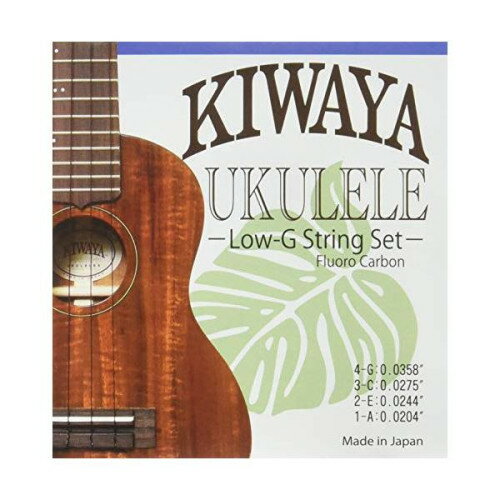 【KIWAYA】 KFC-LG フロロカーボン弦 Low-G セット (オールサイズ対応 ウクレレ弦 クリア)
