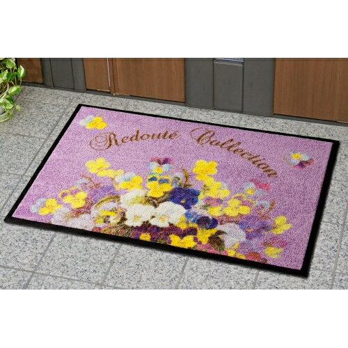玄関マット Lサイズ（約59×90cm）パープル商品番号 : mp6906pu059090【商品紹介】ボタニカル・アートの天才画家で「バラの宮廷画家」とも呼ばれたピエール＝ジョセフ・ルドゥーテの作品【バラ図譜】【美花選】をモチーフにしたゴージャスで華やかなシリーズです。ルドゥーテのパンジーを大きく描いた華やかで素敵なエントランスマットです。パッと目を惹く柄がお家の入口からお出迎えしてくれ、殺風景になりがちな玄関も一気に華やかにしてくれます。お手入れは汚れたときに流水で洗い流すだけでOKですぐにきれいになります。裏面はゴム素材ですので、雨などの天候の悪い日も滑らずの安心してご利用頂けます。天才画家ルドゥーテの世界をお部屋でどうぞお楽しみください！※洗濯機はご使用になれません。※床を傷つける可能があるため、屋内でも使用はお控えください。※塩化ビニル樹脂製や大理石、みかげ石など、天然石材の床、またはワックス材を塗布した床ではご使用頂けません。※ 掲載写真は表記サイズと異なる場合がございます。※ 画面上のカラーはご使用ブラウザやモニターの設定により、実物とは若干異なる場合がございます。あらかじめご了承の上、ご注文をお願いいたします。【北海道・沖縄・離島 送料別】＊ご注文後の、お取り寄せ商品です。＊商品は、メーカーよりの直送となります。サイズLサイズ（約59×90cm）組成表地：ナイロン100％　裏地：NBRゴム原産国中国mp6906pu059090備考※洗濯機はご使用になれません。※床を傷つける可能があるため、屋内でも使用はお控えください。※塩化ビニル樹脂製や大理石、みかげ石など、天然石材の床、またはワックス材を塗布した床ではご使用頂けません。