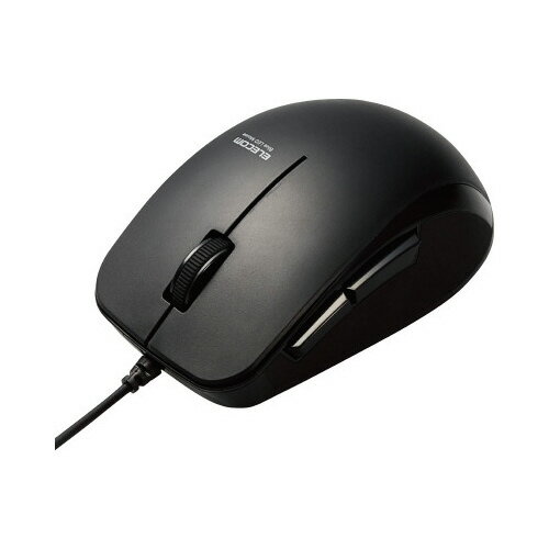 エレコム BlueLEDマウス 有線 5ボタン サイドラバー 抗菌 ブラック (エレコム)