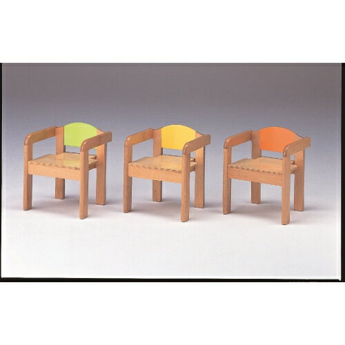 【送料無料】 いきいき園ジョイ肘付イス h240 (オレンジ)みっとめるへん社