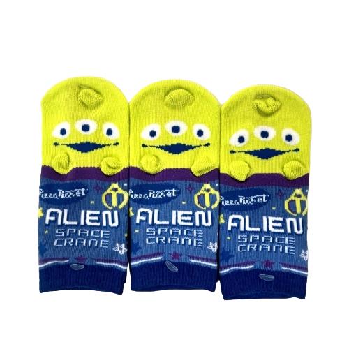 【送料無料】 版権 キッズソックス グリーンメン (13-18cm) (3足セット)みっとめるへん社