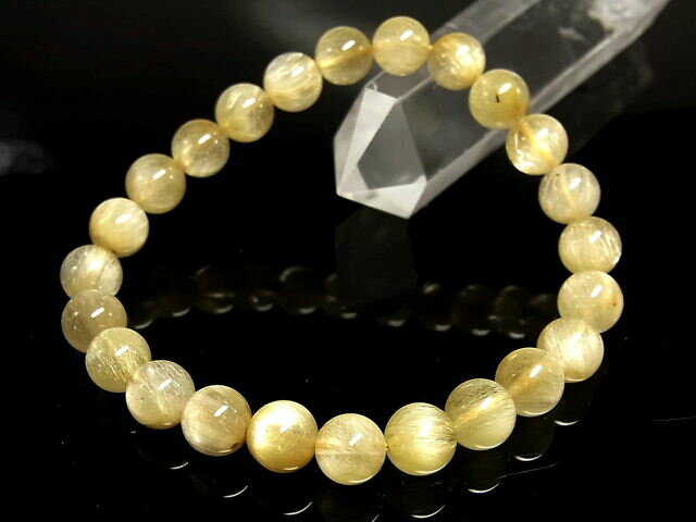 パワーストーン 天然石 キャッツアイ ゴールドルチル ルチルクォーツ 金針水晶 ブレスレット 8mm 【Felistone】 GORB85