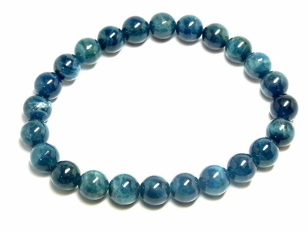 パワーストーン 天然石 ブルーアパタイト 燐灰石 ブレスレット 8.5mm 【Felistone】ApatiteB14