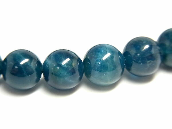 パワーストーン 天然石 ブルーアパタイト 燐灰石 ブレスレット 8.5mm 【Felistone】ApatiteB14