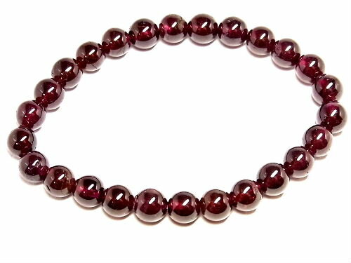 パワーストーン 天然石 ガーネット 石榴石 ブレスレット 7mm 【Felistone】 GarnetB08
