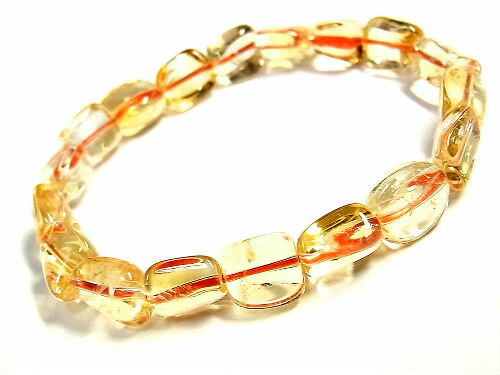 パワーストーン 天然石 シトリン 黄水晶 ブレスレット CitirineB01 【Felistone】