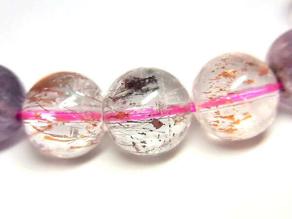 パワーストーン 天然石 スーパーセブン セイクリッドセブン 水晶 ブレスレット 10〜10.5mm 【Felistone】 SuperSevenB30