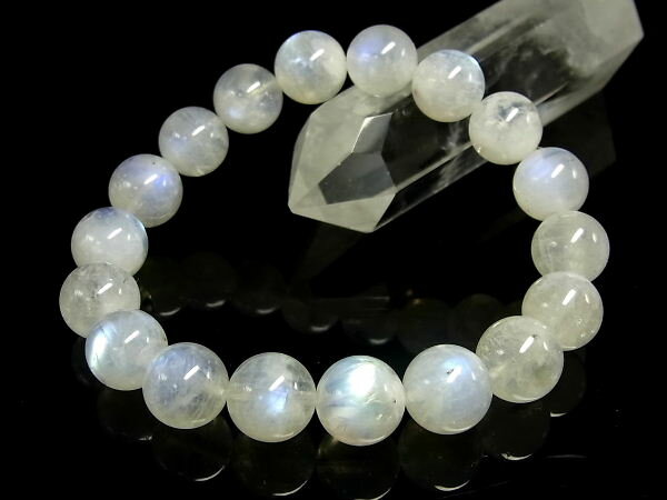 パワーストーン 天然石 ブルームーンストーン 月長石 ブレスレット 11.5〜12mm 【Felistone】 MoonStoneB18