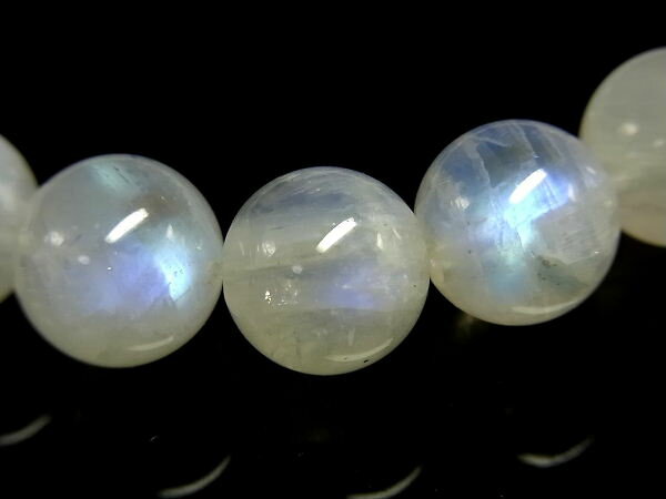 パワーストーン 天然石 ブルームーンストーン 月長石 ブレスレット 11.5〜12mm 【Felistone】 MoonStoneB18