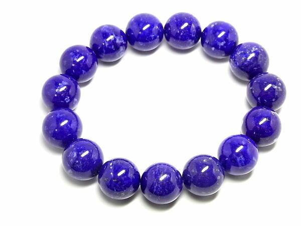 パワーストーン 天然石 大粒 ラピスラズリ 瑠璃石 青金石 ブレスレット 14mm 【Felistone】 LapisB31
