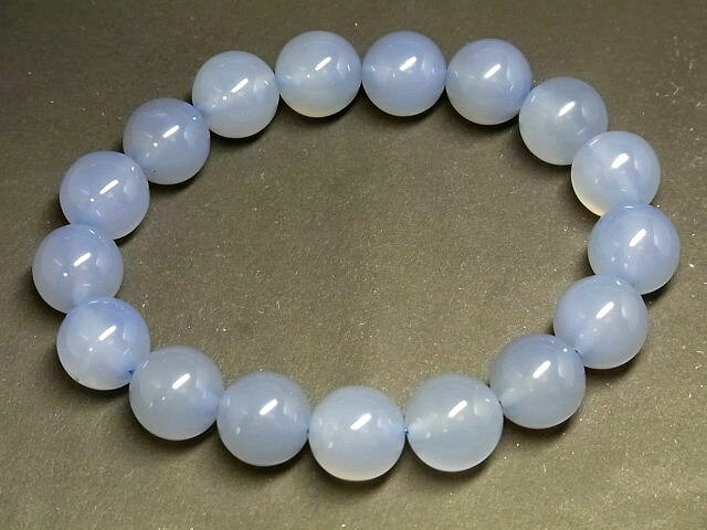 パワーストーン 天然石 ブルーカルセドニ 青玉髄 ブレスレット 12.5mm 【Felistone...