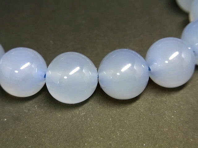 パワーストーン 天然石 ブルーカルセドニ 青玉髄 ブレスレット 12.5mm 【Felistone...