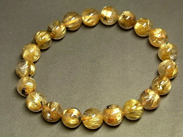 パワーストーン 天然石 極上 タイチンルチル ルチルクォーツ 水晶ブレスレット 9mm 【Felistone】 TRB848